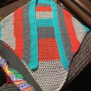 Crochet triangle shawl